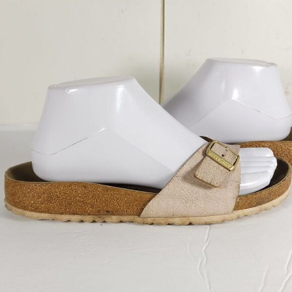 Birkenstock Women's Madrid EU 38 US 7 Light Pink Birko-Flor Slide Sandals Shoes - Picture 9 of 14